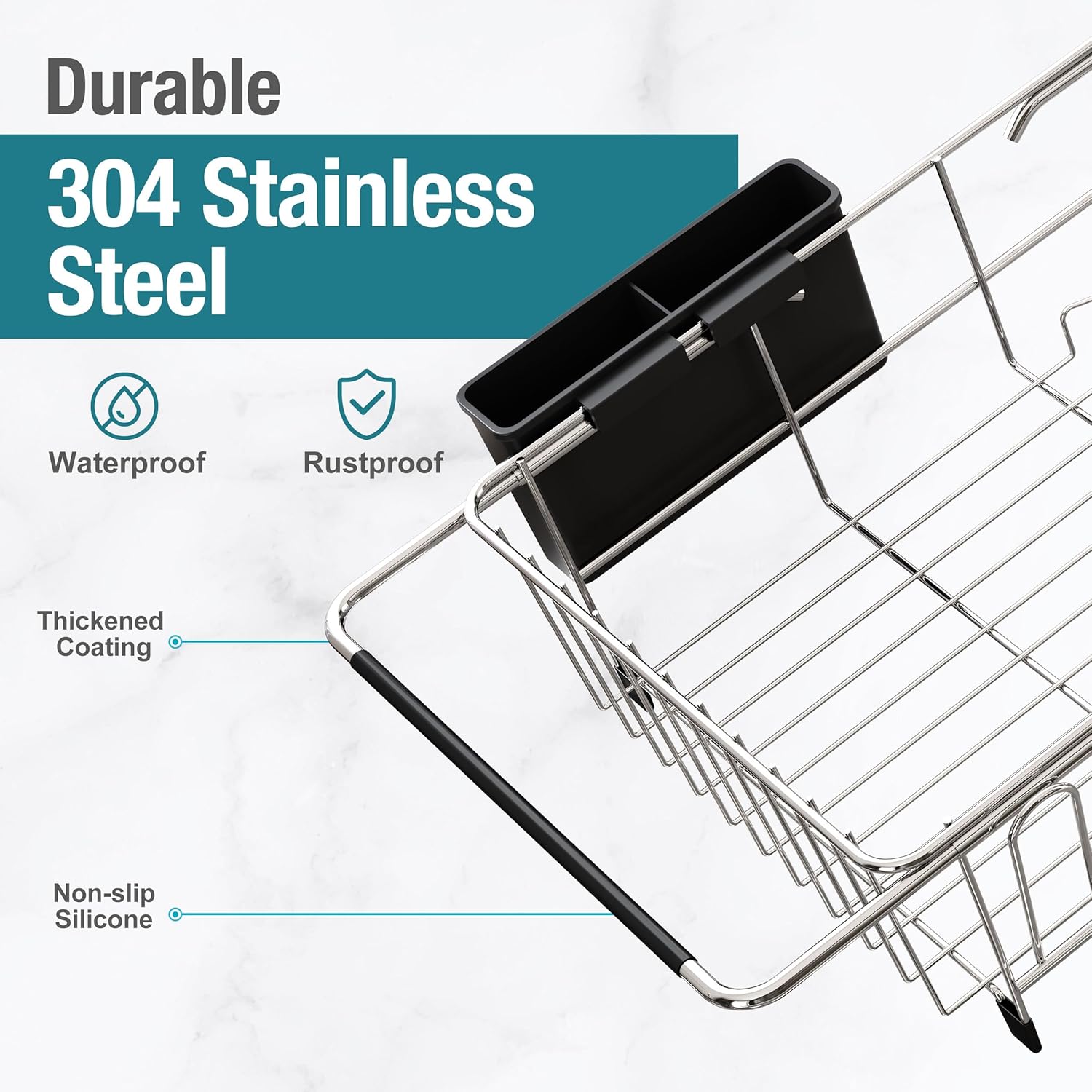 Expandable Stainless Steel Sink Dish Rack
