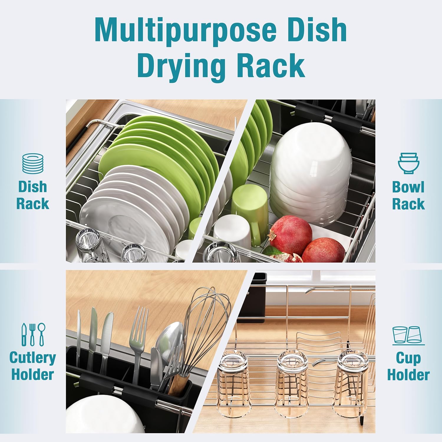 Expandable Stainless Steel Sink Dish Rack
