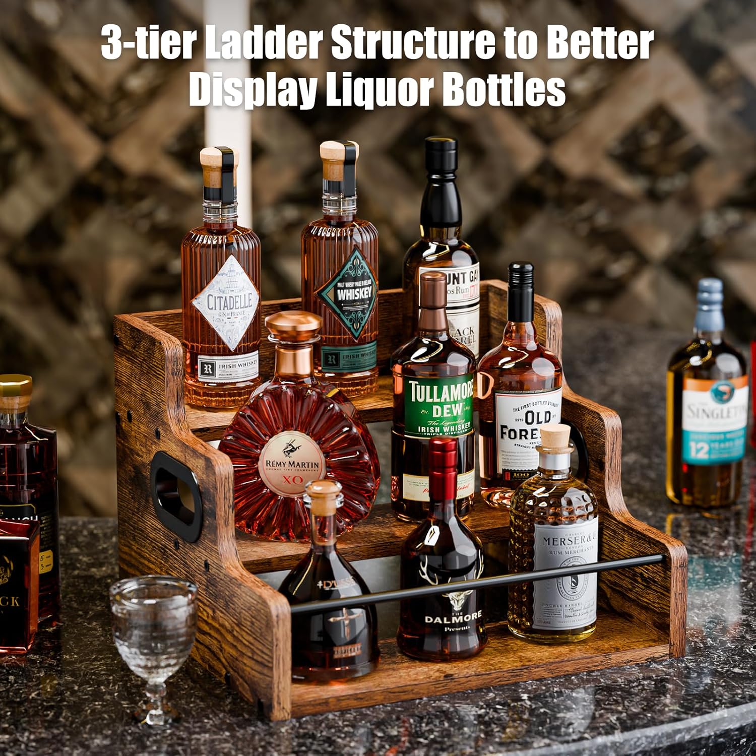 Home Retro Liquor Display Shelf Stand